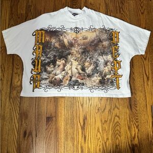 White Graphic T-Shirt with Bold Print